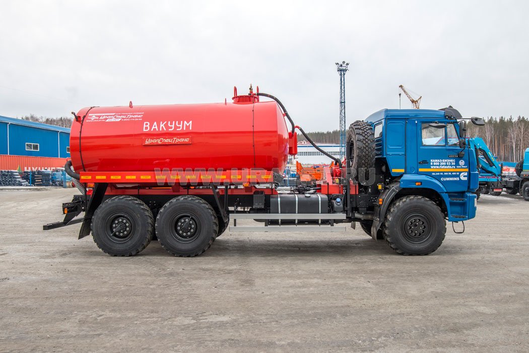 Машина вакуумная МВ-10Т КО УСТ5453А4-68 Камаз 43118-76(RR), термос, карданно-ременный привод 
