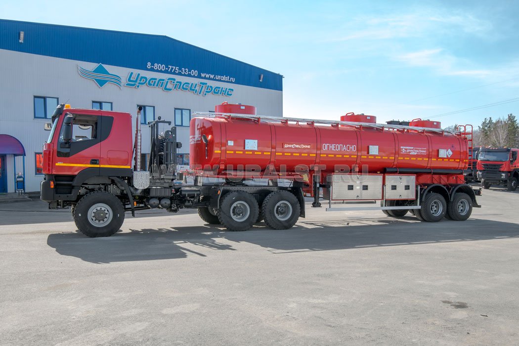 Полуприцеп цистерна ППЦ 35П-24Д-3 + Тягач АМТ N.V. 632910 (6х6)