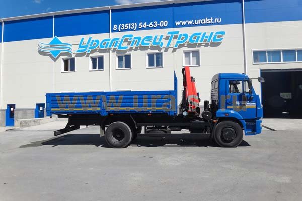 Бортовой автомобиль Камаз с КМУ Palfinger РK-10000A
