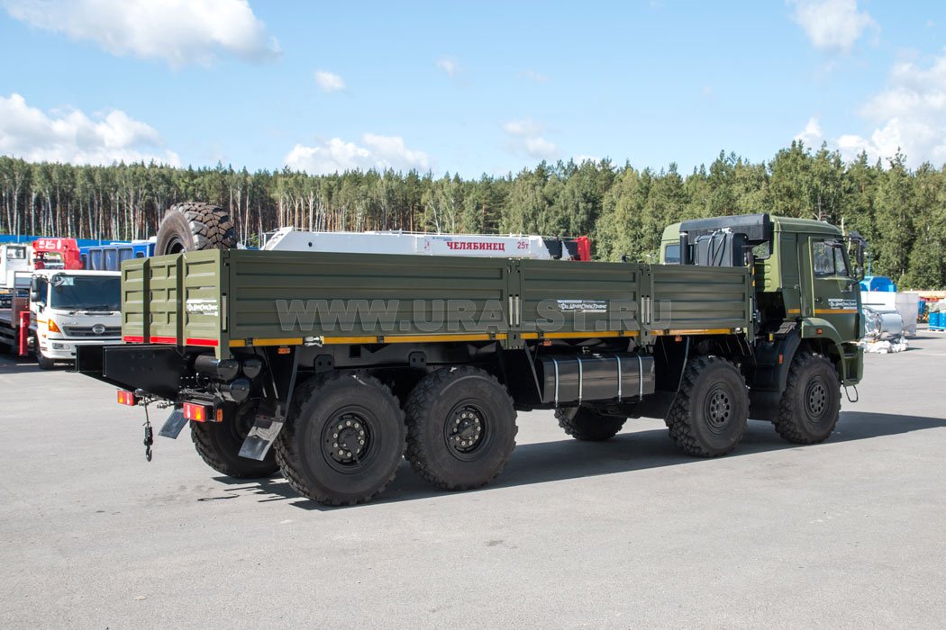 Автомобиль контейнеровоз Камаз 63501 с бортами