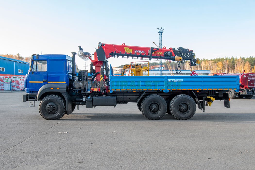 Автомобиль бортовой с КМУ ИТ-200 (тросовый, люлька, бур) УСТ 5453 Урал 4320-80, сп.м