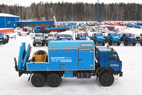 Фургон Камаз с краном-манипулятором ИМ-150-04