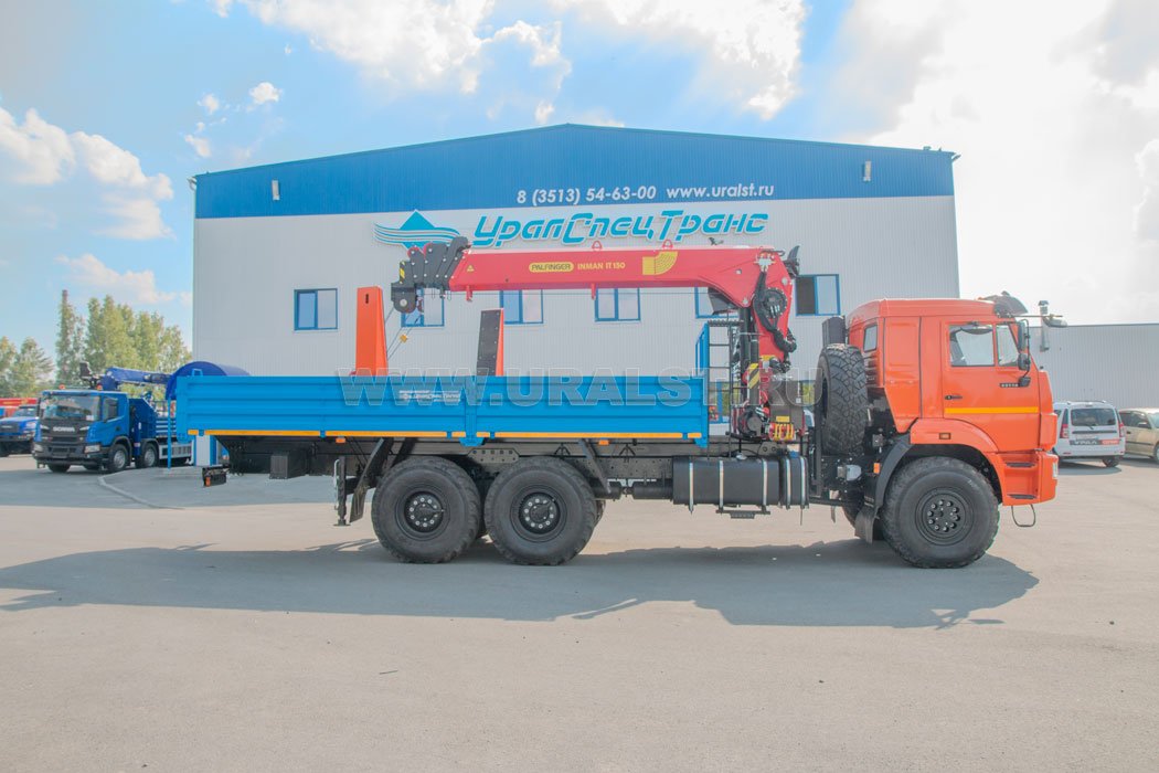  Бортовой поворотным ТПВ коником с КМУ ИТ-150 (тросовый) УСТ 54531J Камаз 43118-3027-50