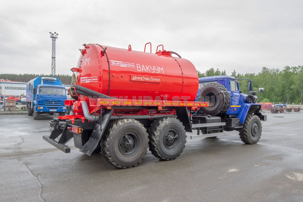 Автоцистерна вакуумная МВ-8Т КО УСТ 5453 Урал 4320-60Е5, наружные шпангоуты, 5 мм