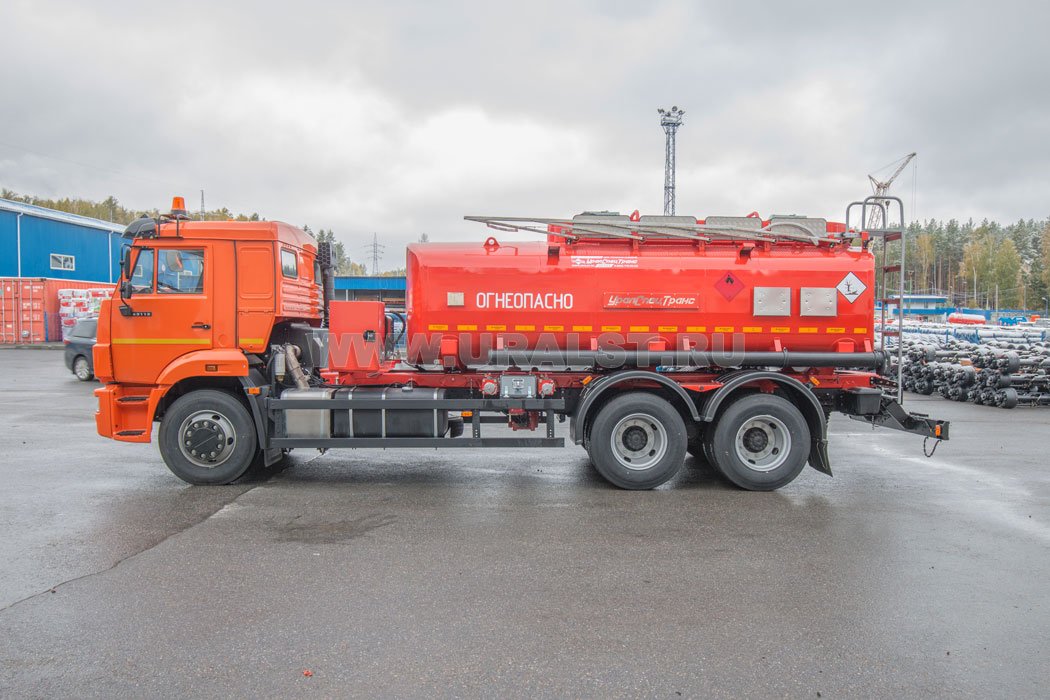 Автоцистерна для ГСМ АЦ-15-2 УСТ 5453 Камаз 65115-50 доработка под ДОПОГ
