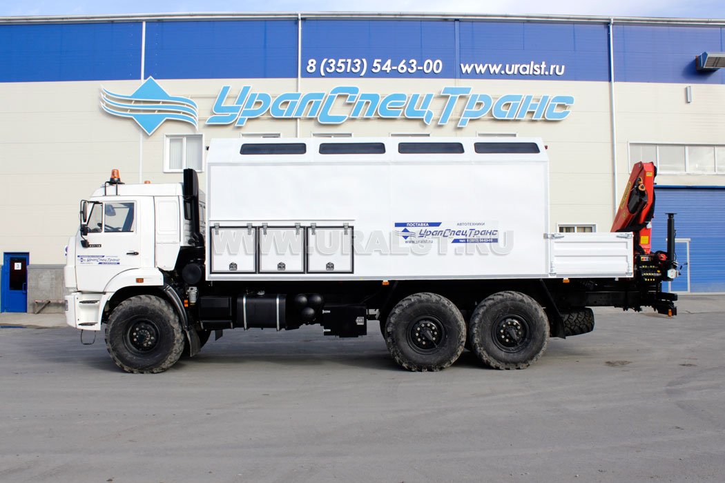 Маслостанция Камаз с крано-манипуляторной установкой Palfinger PK-8500