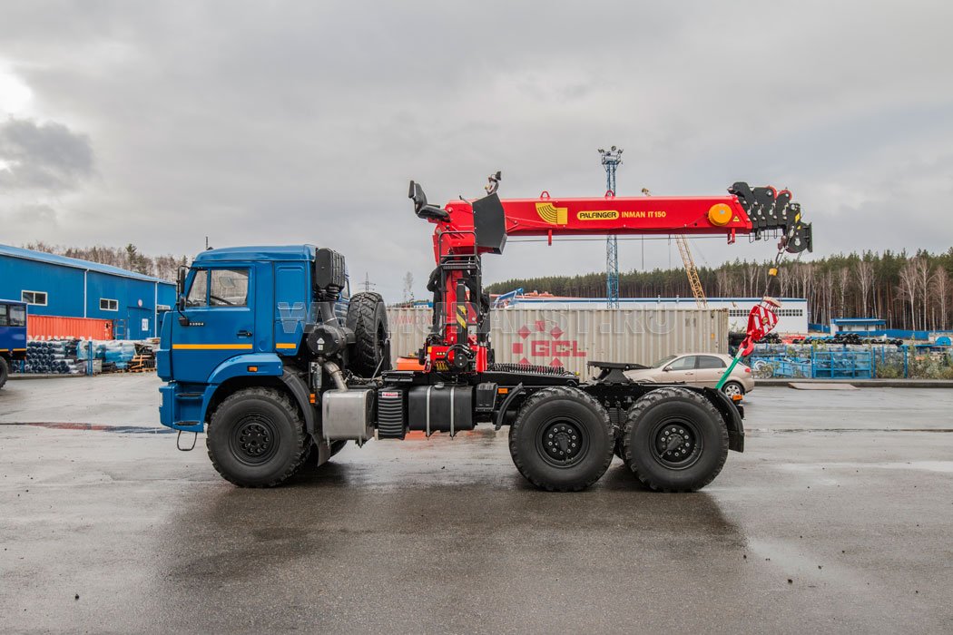 Седельный тягач с КМУ ИТ-150 (тросовый) УСТ 5453JA Камаз 53504-6030-50