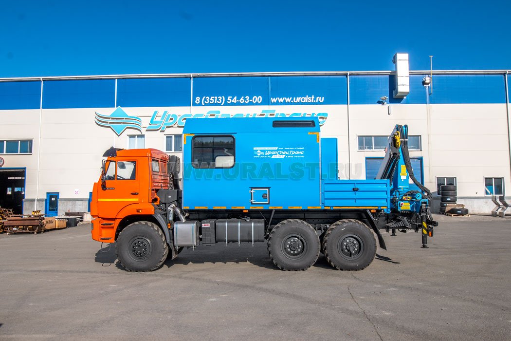 Передвижная авторемонтная мастерская ПАРМ с КМУ ИМ-150 УСТ 5453 Камаз 43118-50