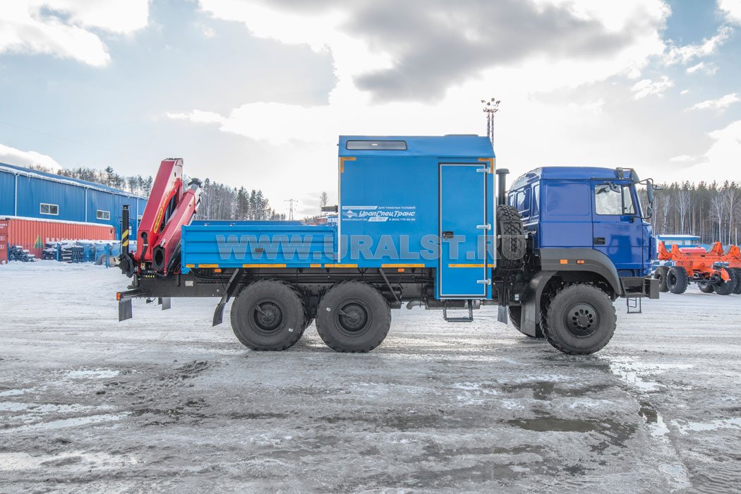 Автофургон АРОК УСТ 5453 с КМУ ИМ-150N Урал 5557-80Е5 сп.м