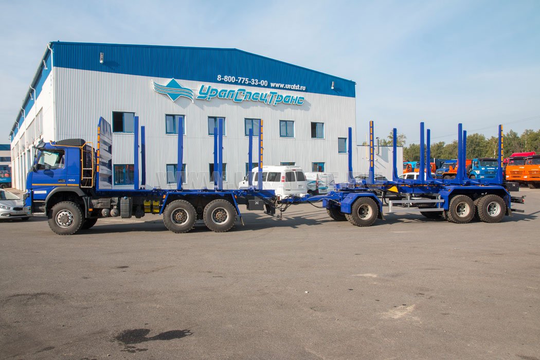 Прицеп-сортиментовоз ПСВ 25-34Д-7 BPW УСТ 94654J + Сортиментовоз VOLVO FM-TRUCK