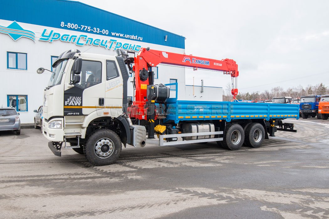 Автомобиль бортовой с КМУ KANGLIM KS-2056 FAW 3250 (6х4)