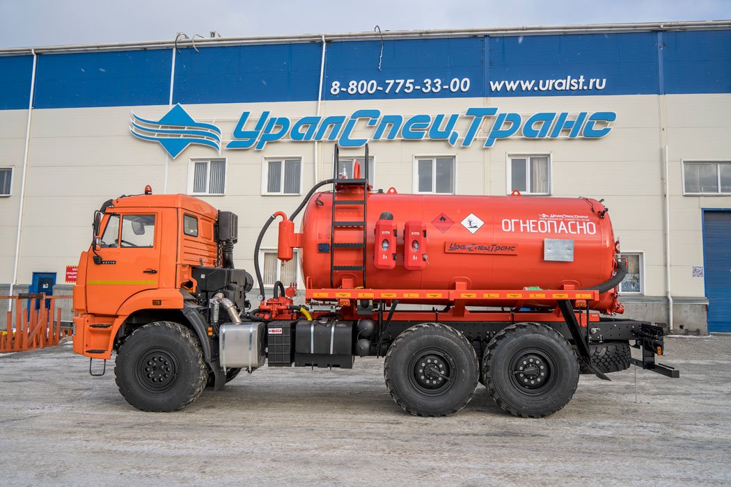 Автоцистерна вакуумная нефтепромысловая АКН-10 КО-505 УСТ 5453 Камаз 43118, доработка под ДОПОГ, УВЭОС, ревизионный люк