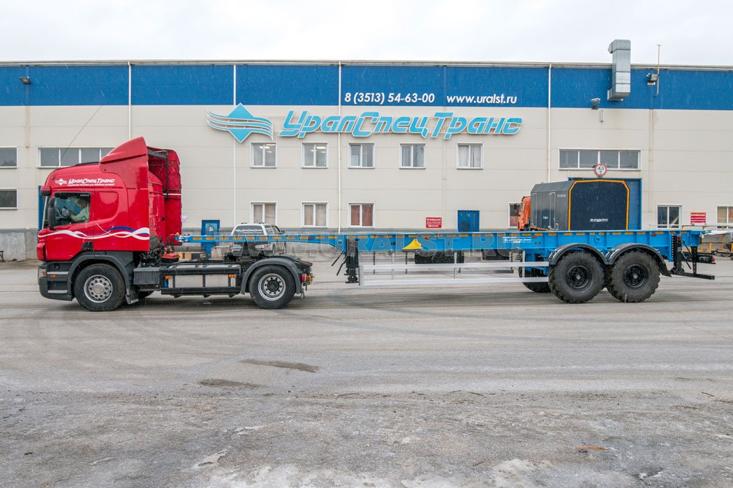 Полуприцеп контейнеровоз ППК 20Б-21-12 УСТ 9465 2Х1С, 1Х1А, дополнителные опоры + Тягач Полуприцеп контейнеровоз ППК 20Б-21-12 УСТ 9465 2Х1С, 1Х1А, дополнителные опоры + Тягач SCANIA
