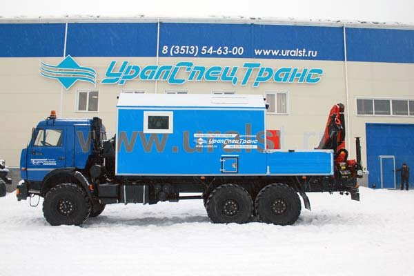 Фургон Камаз ПАРМ с краном-манипулятором Palfinger PK-15500