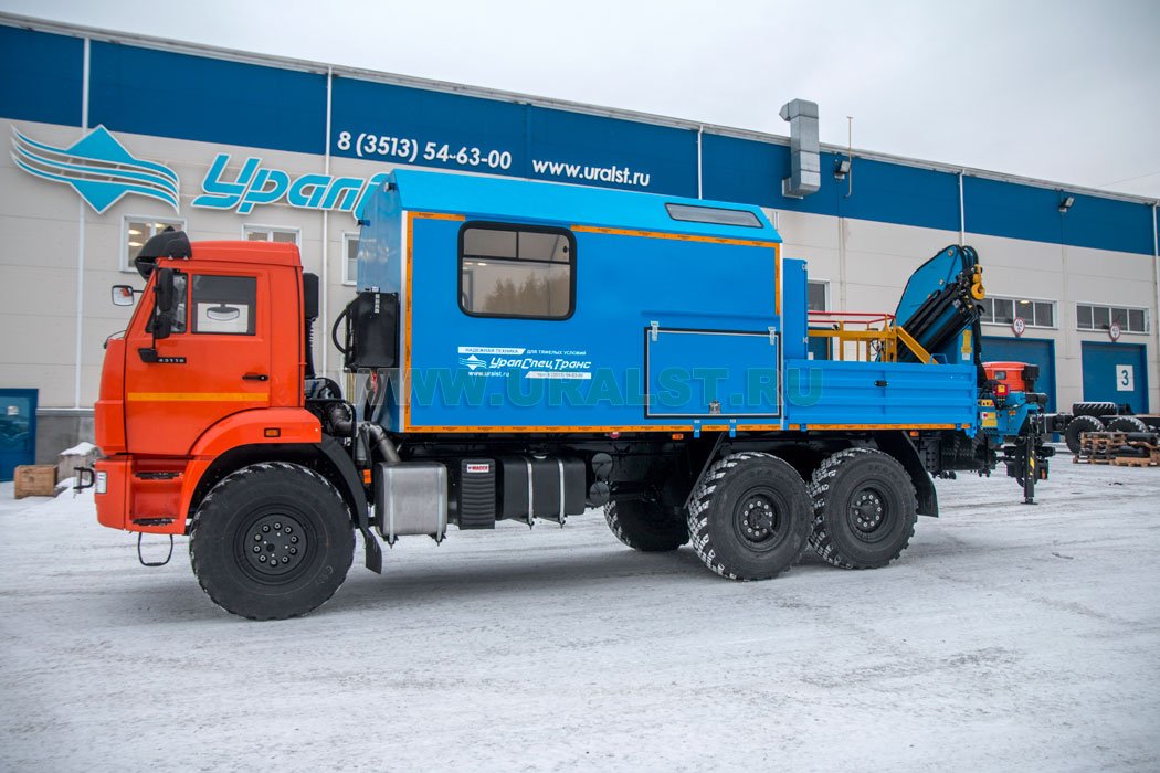 ПАРМ УСТ 54535В с КМУ ИМ-150  Камаз 43118-3027-50