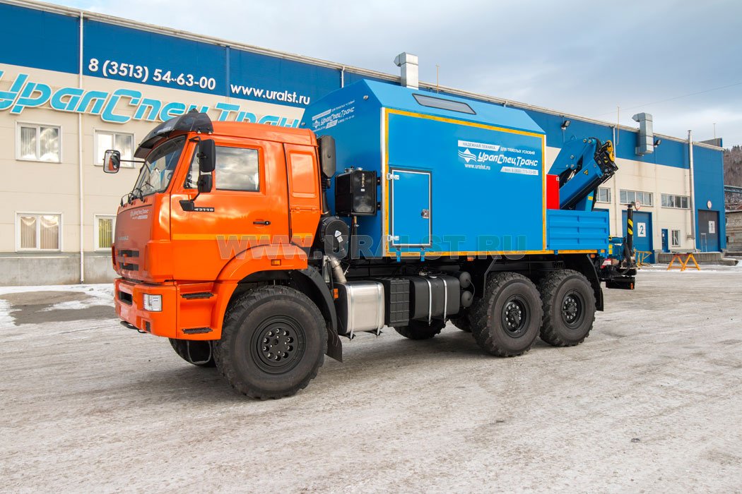 Передвижная мастерская ПАРМ с КМУ ИМ-95 УСТ 5453 Камаз 43118-50, сп.м