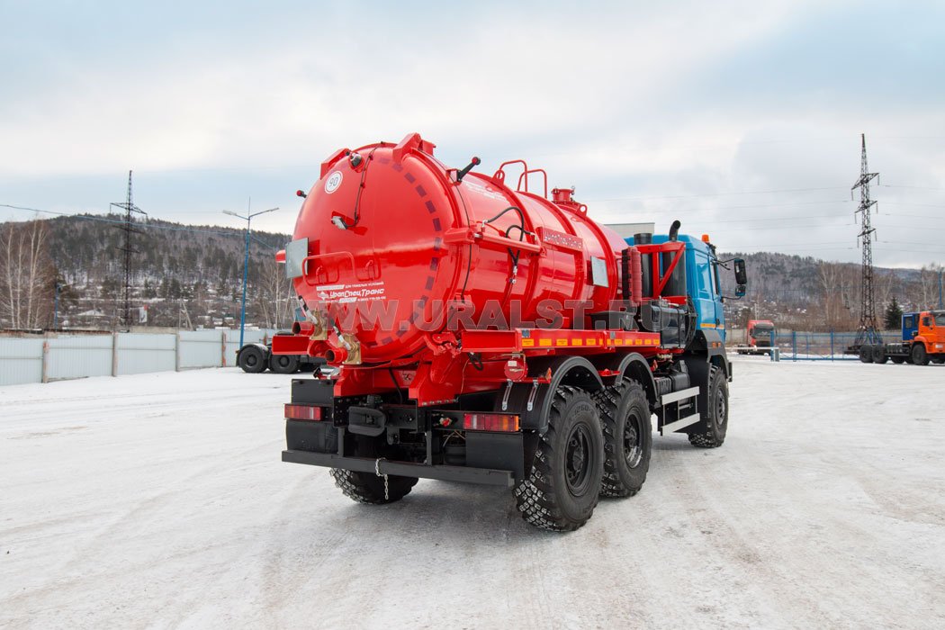 Автоцистерна вакуумная АКНС-10-ОД PVT-200 УСТ 5453 Урал 5557-80, сп.м 