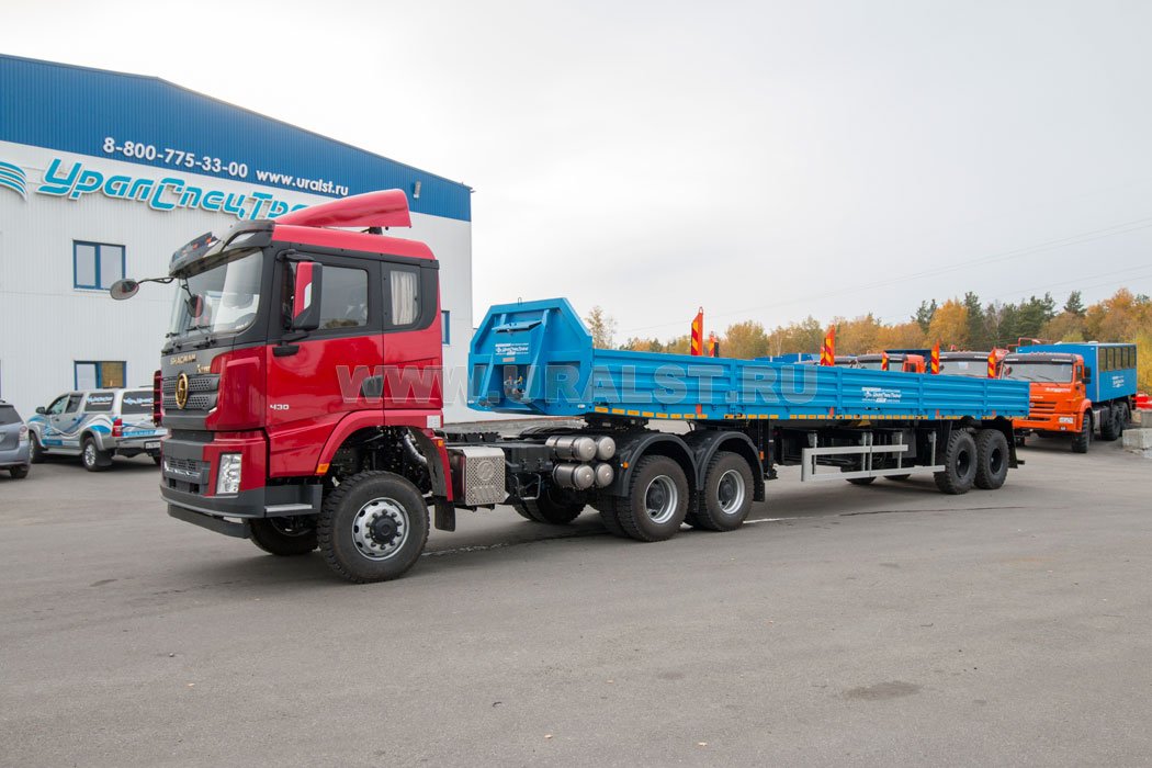 Седельный тягач SHACMAN SX42586V385 + Полуприцеп-контейнеровоз ППК 27-24-12КБ УСТ 94656L 2Х1С, 1Х1А