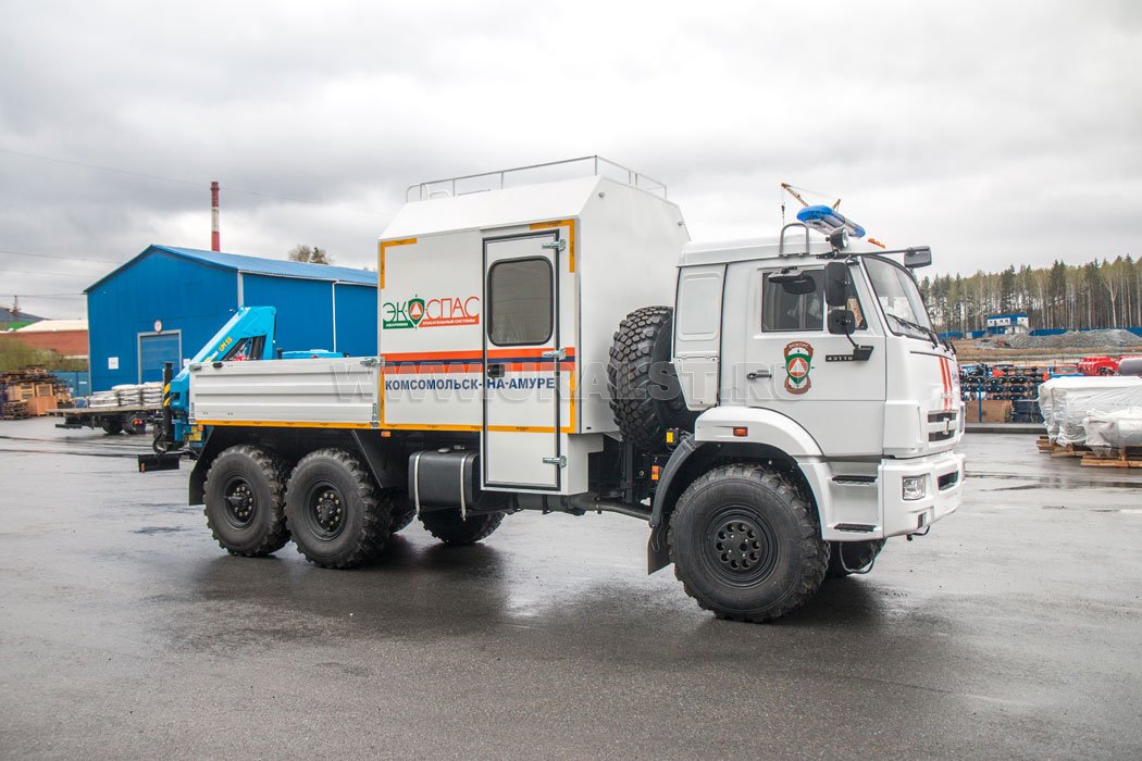 Грузопассажирский автомобиль на шасси Камаз 43118-46 с КМУ ИМ-55