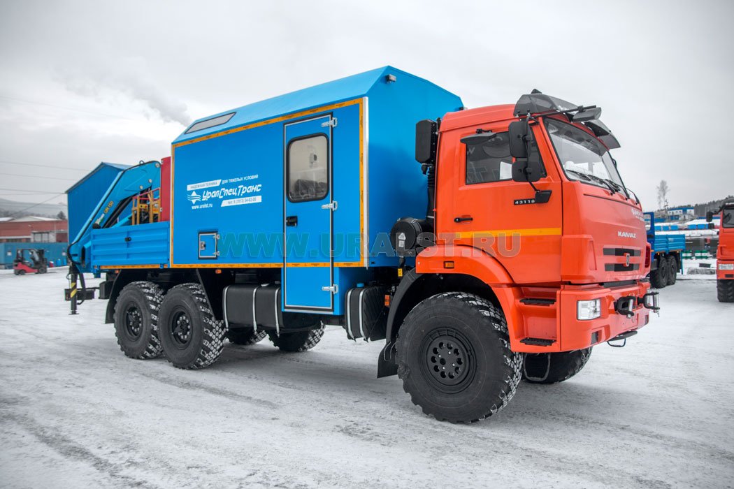 ПАРМ УСТ 54535В с КМУ ИМ-150  Камаз 43118-3027-50