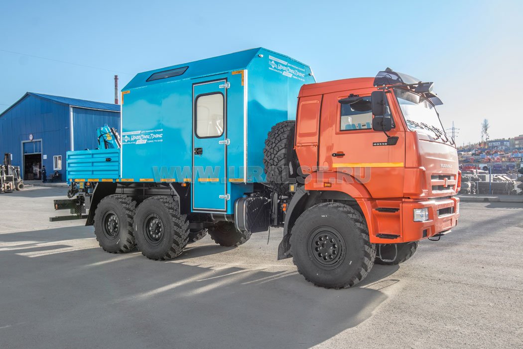 Автофургон АРОК с КМУ ИМ-20 УСТ 5453 Камаз 43118-50 сп.м