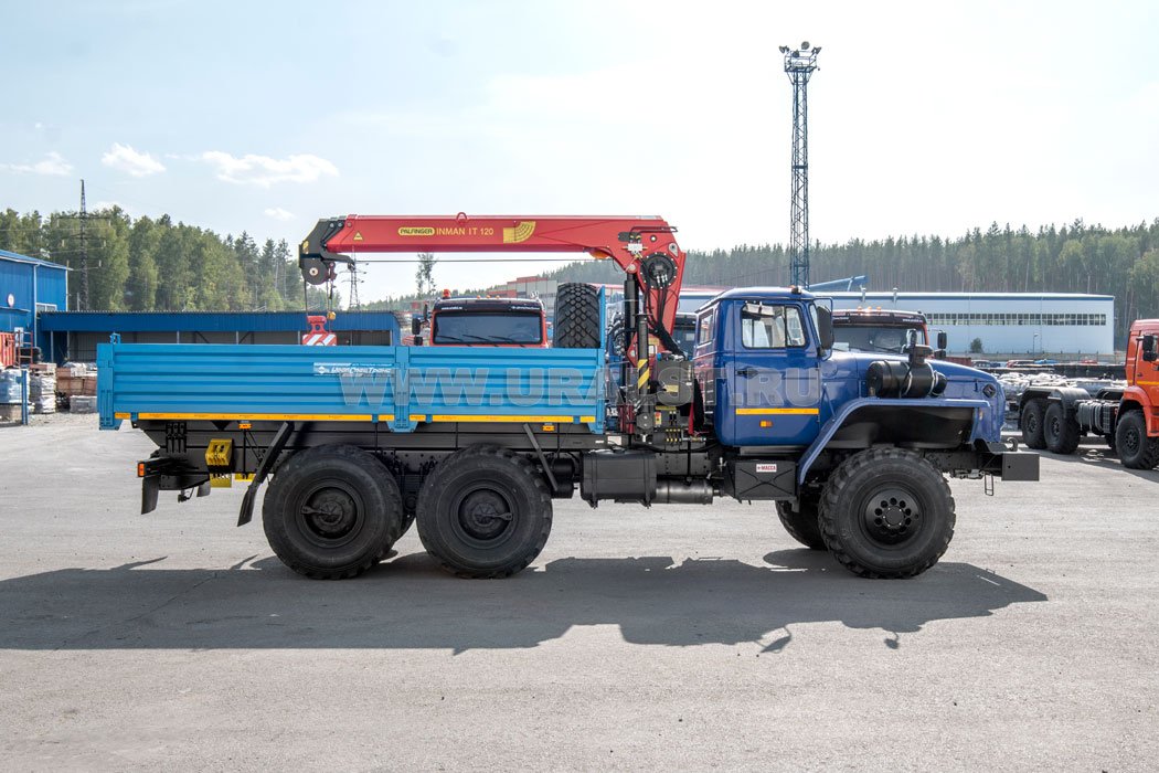 Бортовой автомобиль с КМУ ИТ-120 (тросовый) УСТ 5453 Урал 5557-72Е5
