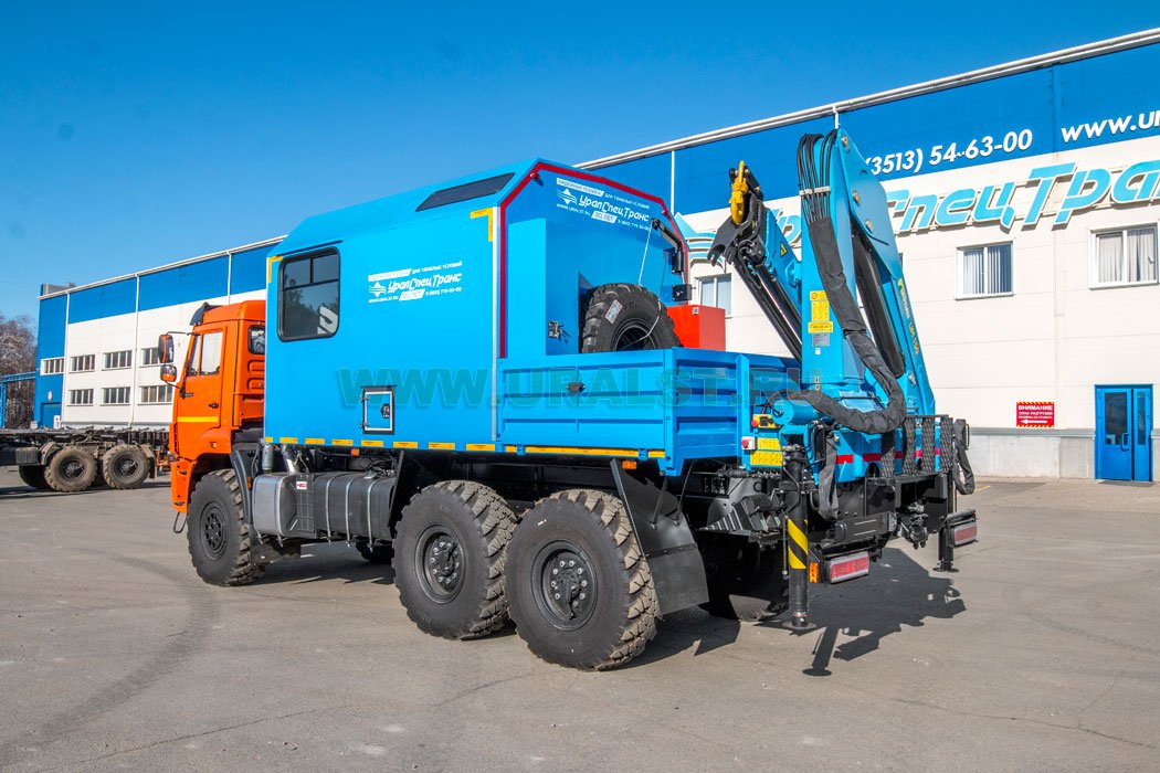Передвижная авторемонтная мастерская ПАРМ с КМУ ИМ-150 УСТ 5453 Камаз 43118-50