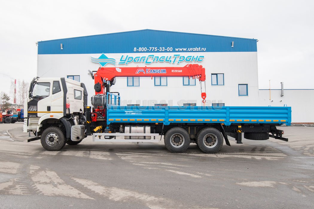 Автомобиль бортовой с КМУ KANGLIM KS-2056 FAW 3250 (6х4)