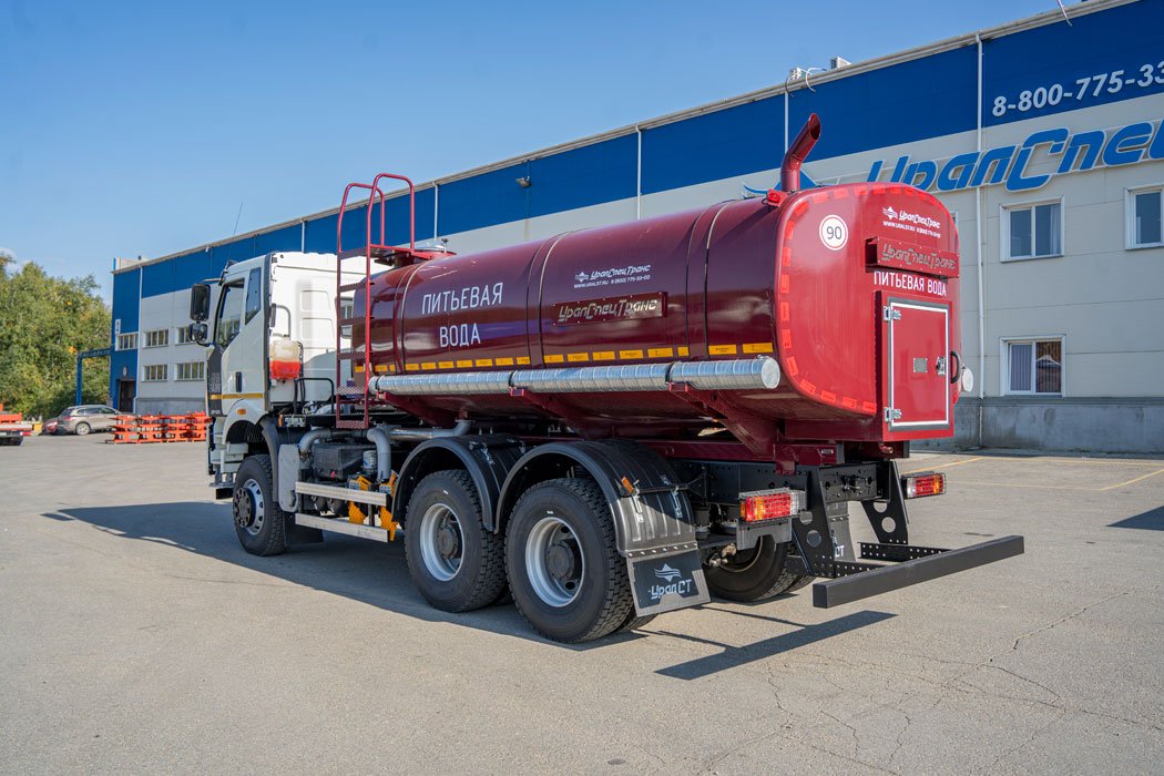 Автоцистерна для питьевой воды АЦПТ-10НО УСТ 5453 FAW 3250 (6х6) КБ 3675, насос, нерж/ЛКП