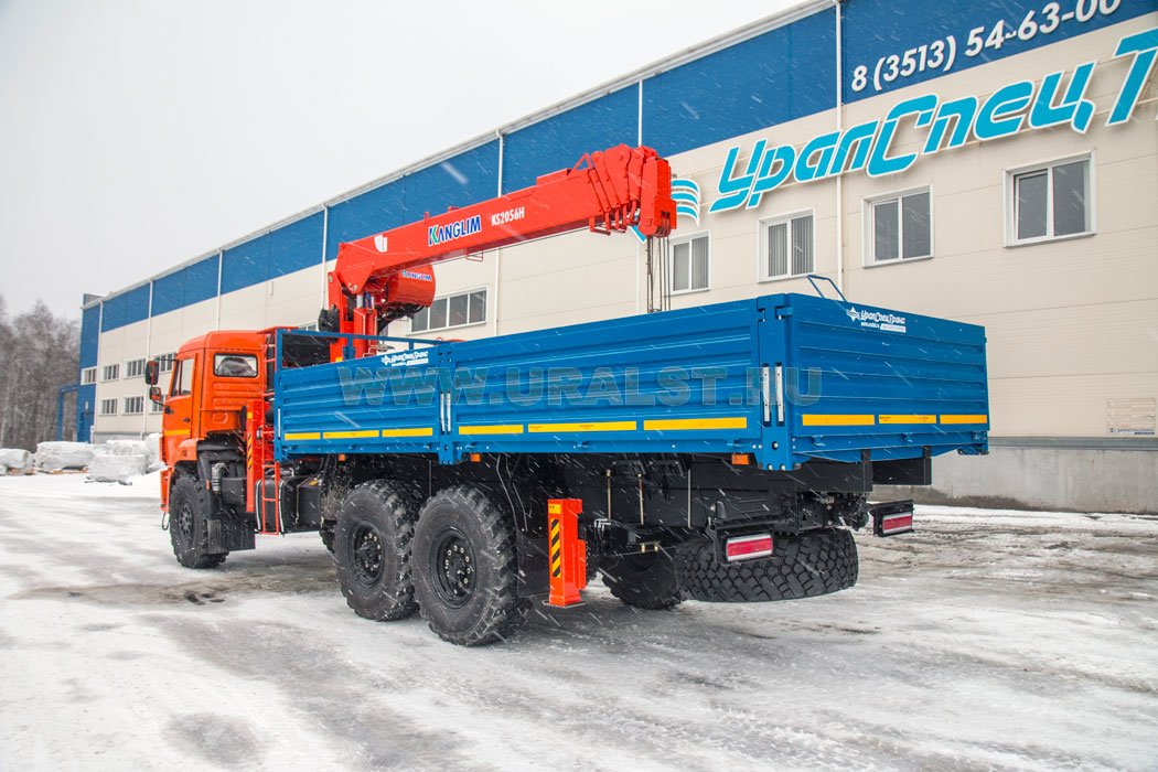 Бортовой Камаз с КМУ Kanglim KS-2056H