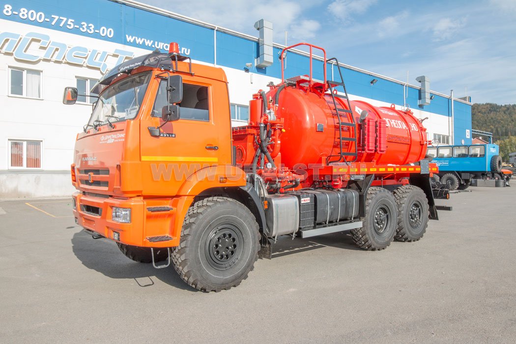 Автоцистерна вакуумная коммунальная МВ-9+1-ОД ВК-6М бак для воды УСТ 5453A3-60 Камаз 43118-50