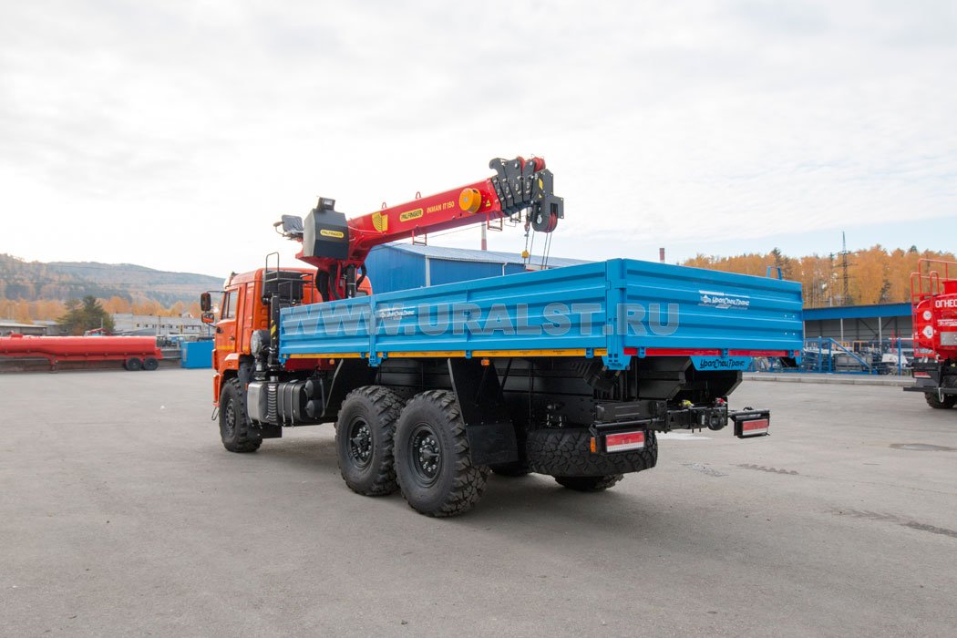 Бортовой автомобиль с КМУ ИТ-150 (тросовый) УСТ 5453 Камаз 43118 сп.м