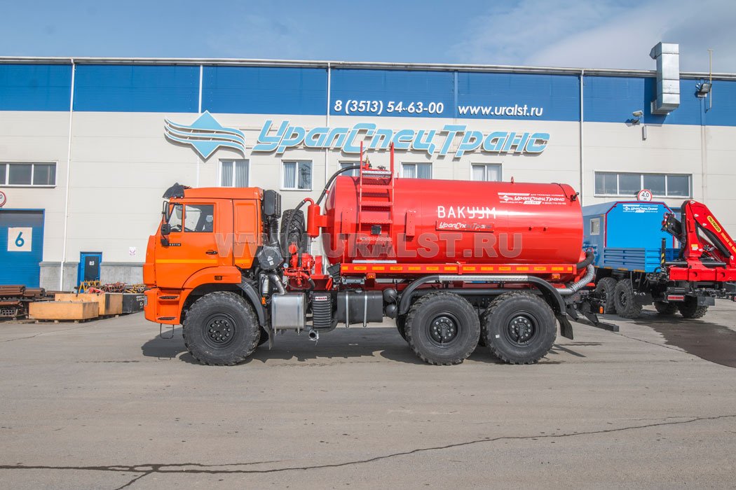Машина вакуумная МВ-10Т КО УСТ 5453A4-60 Камаз 43118-50 сп.м, термос, подогрев сливного крана, ревизионный люк