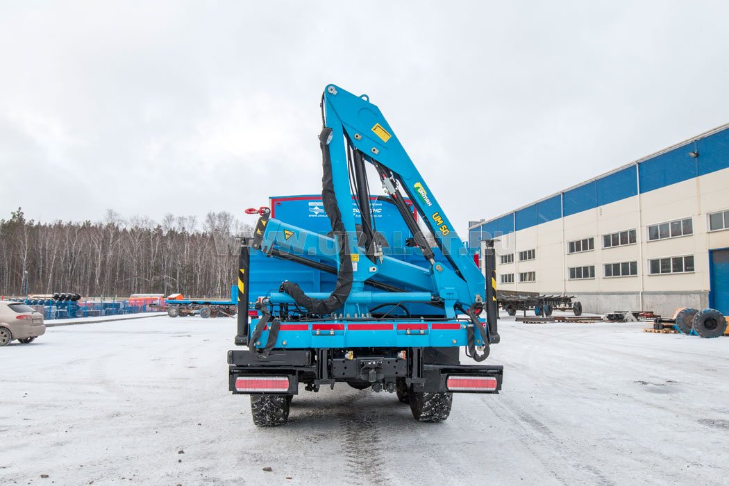 Автофургон ГПА 6+2 откр. с КМУ ИМ-55 УСТ 5453 Камаз 43118-50, сп. м