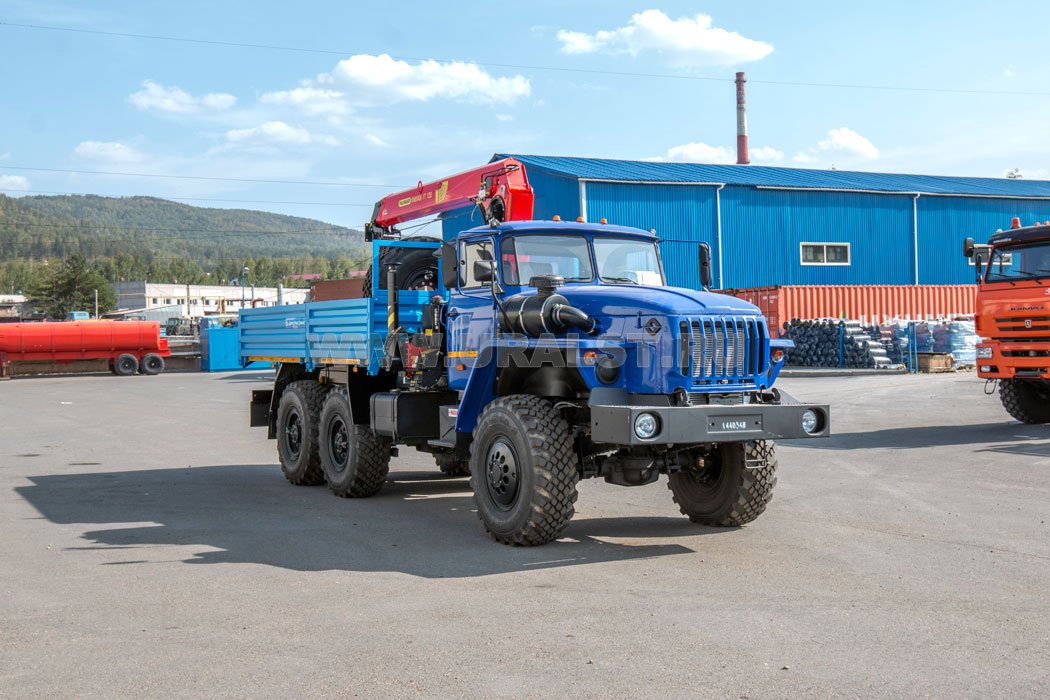 Бортовой автомобиль с КМУ ИТ-120 (тросовый) УСТ 5453 Урал 5557-72Е5