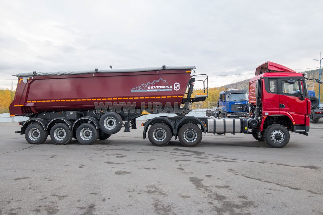 Седельный тягач SHACMAN SX42586V385 + Полуприцеп самосвал ППС 34-32Л SEVEREST